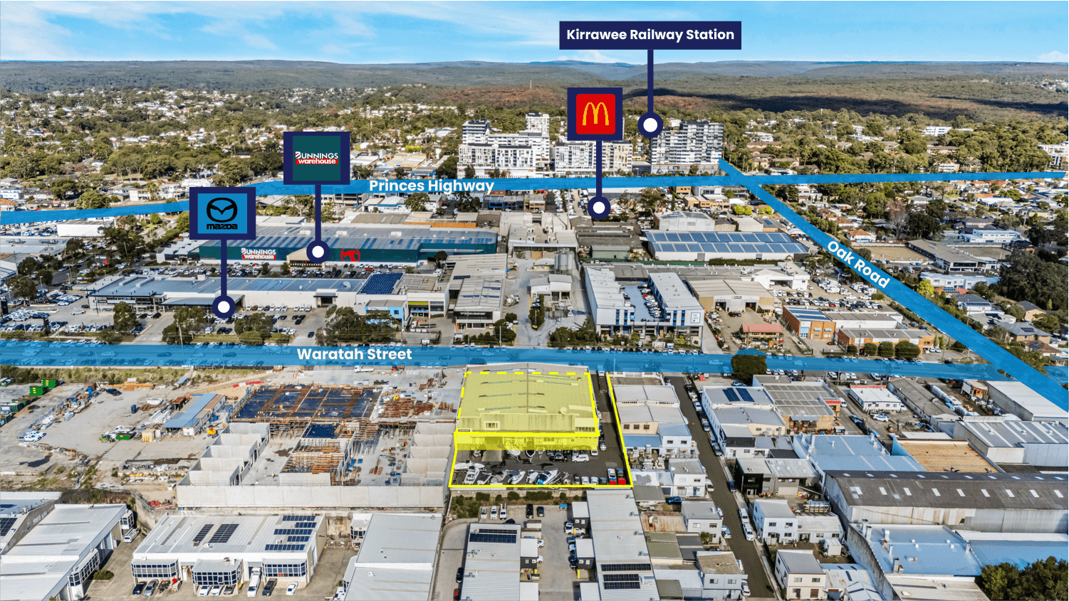 1,900m² Warehouse with Yard and Parking - Unit 53-57 Waratah Street